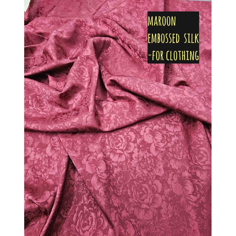 JACQUARD SILK EMBOSED FABRICS 60 INCHES WIDTH | Shopee Philippines