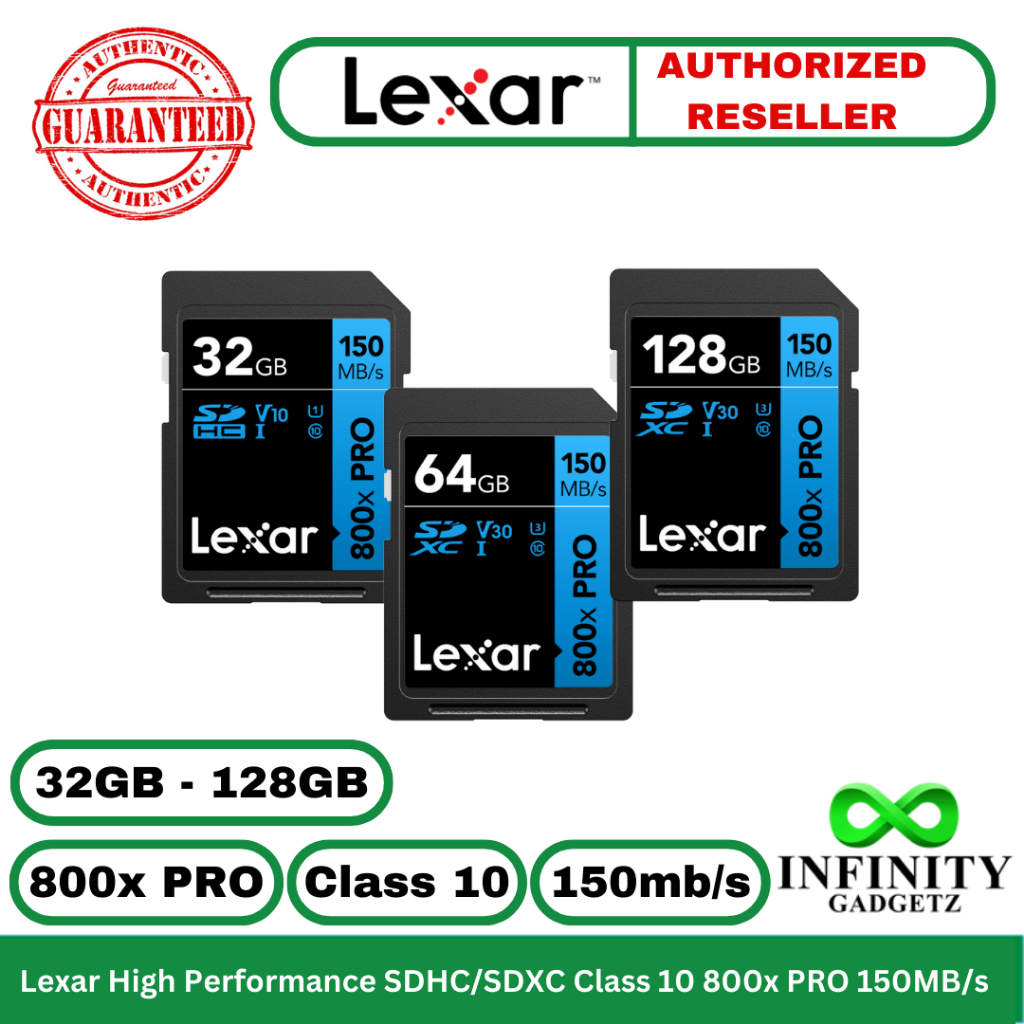 Lexar High-Performance SDHC SDXC 800xPRO UHS-I SD Card 800x up to 150MB ...