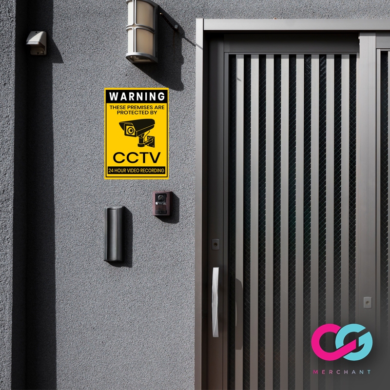 Customized cctv signage, vinyl sticker, PVC type and 3mm Sintraboard ...