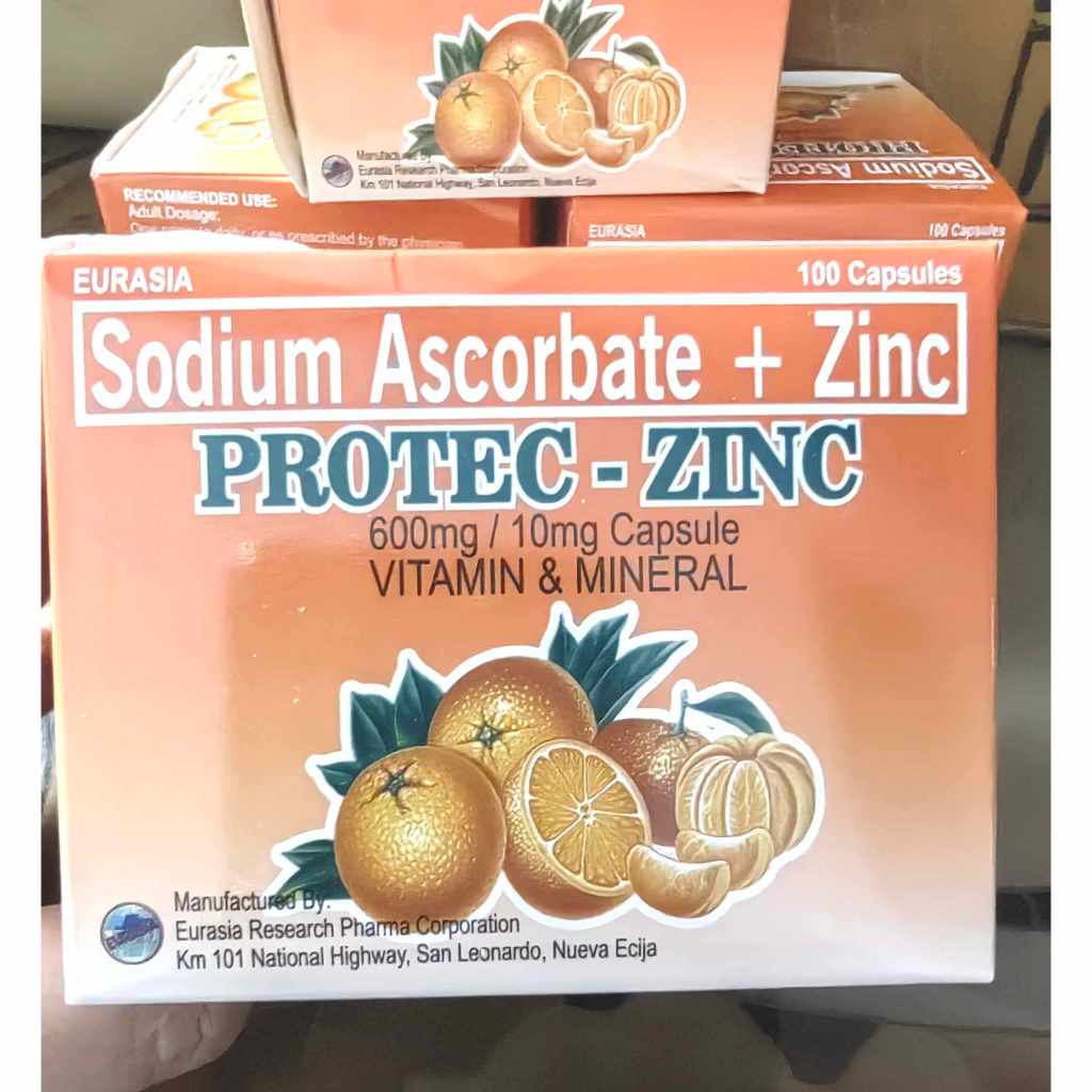 SODIUM ASCORBATE PROTEC-ZINC 600 MG/10 MG CAPSULE 100S | Shopee Philippines