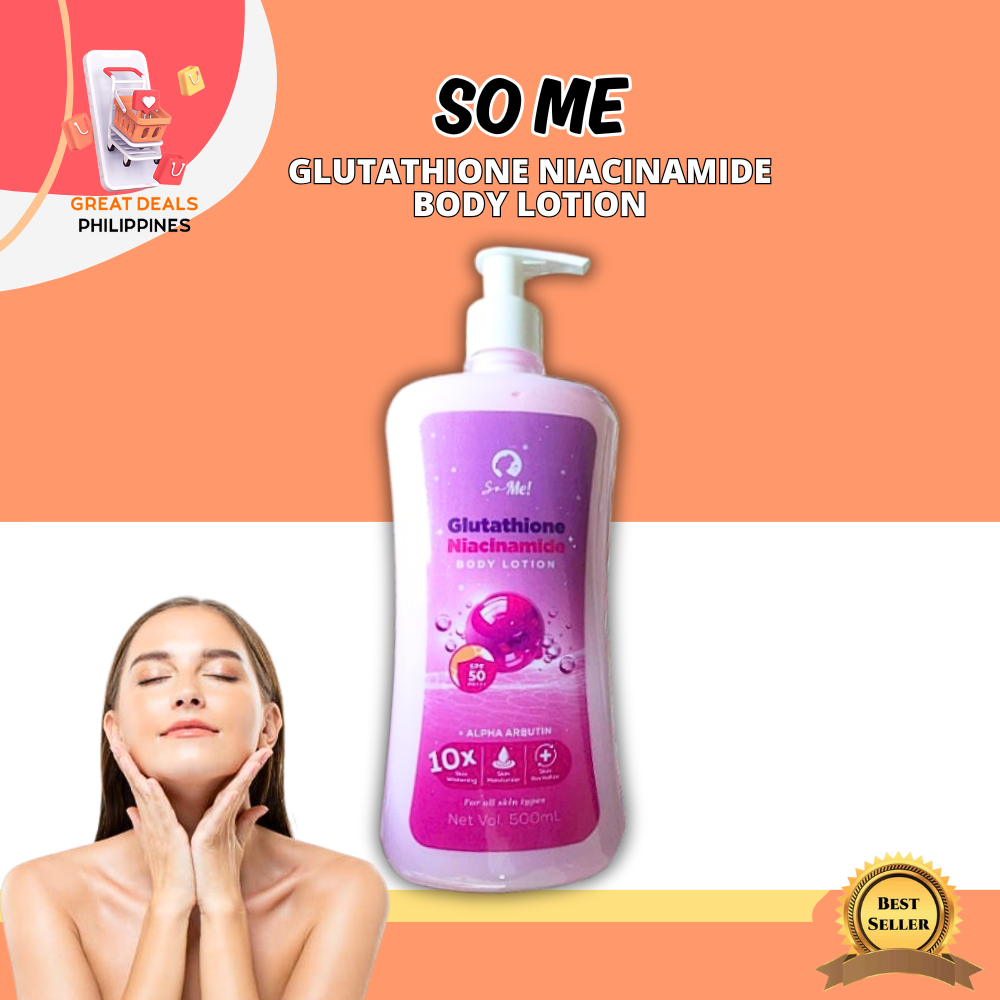glutathione lotion philippines SO ME GLUTATHIONE NIACINAMIDE BODY WHITENING LOTION 500ML SPF 50 PA+++ No  Ratings