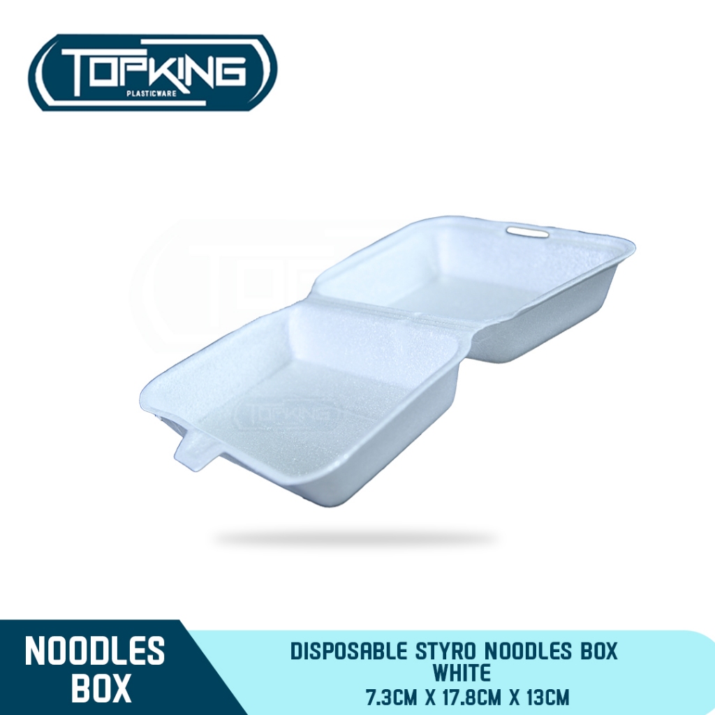 TPK [ 100 Pcs ] NOODLE BOX STYRO - DISPOSABLE STYRO, FOOD STYRO, MEAL ...