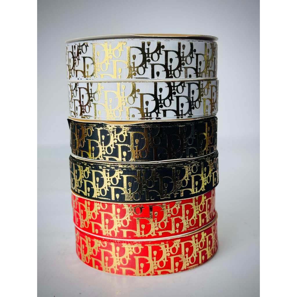 Printed Designs (Dior,Chanel) Grosgrain Ribbon | Shopee Philippines