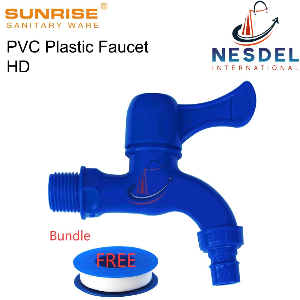 PVC Plastic Faucet High Quality with Free Teflon Tape (1pc) 1/2 20mm I ...
