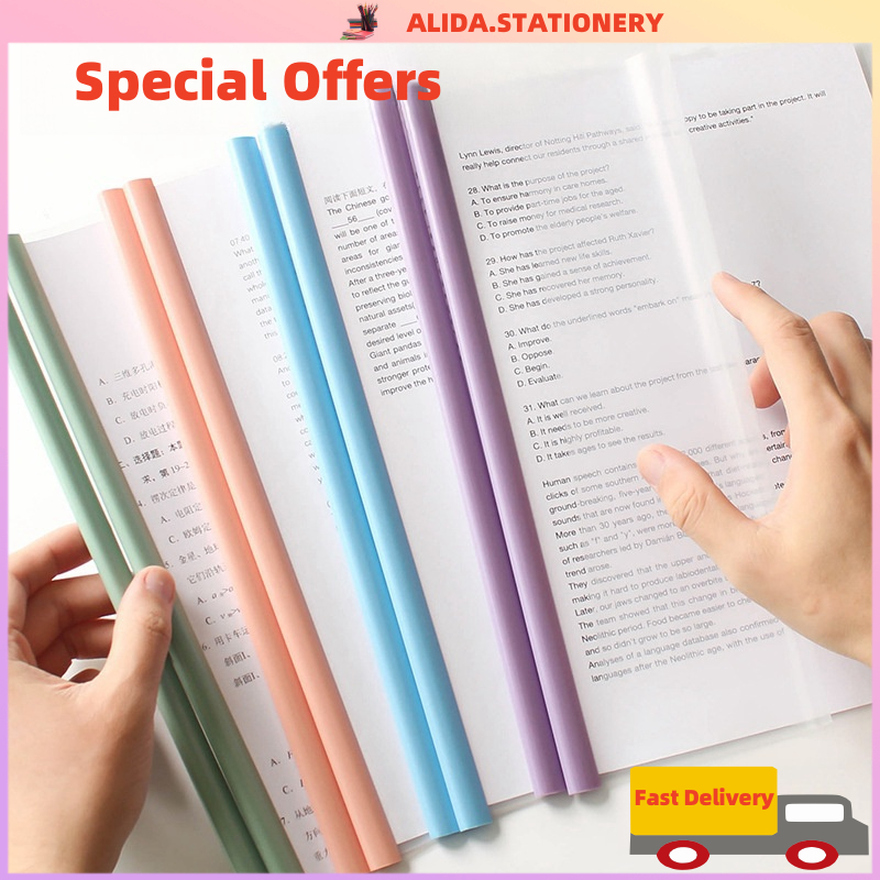 A4 Transparent Folder With Morandi Plastic Pull Rod Folder And Student ...