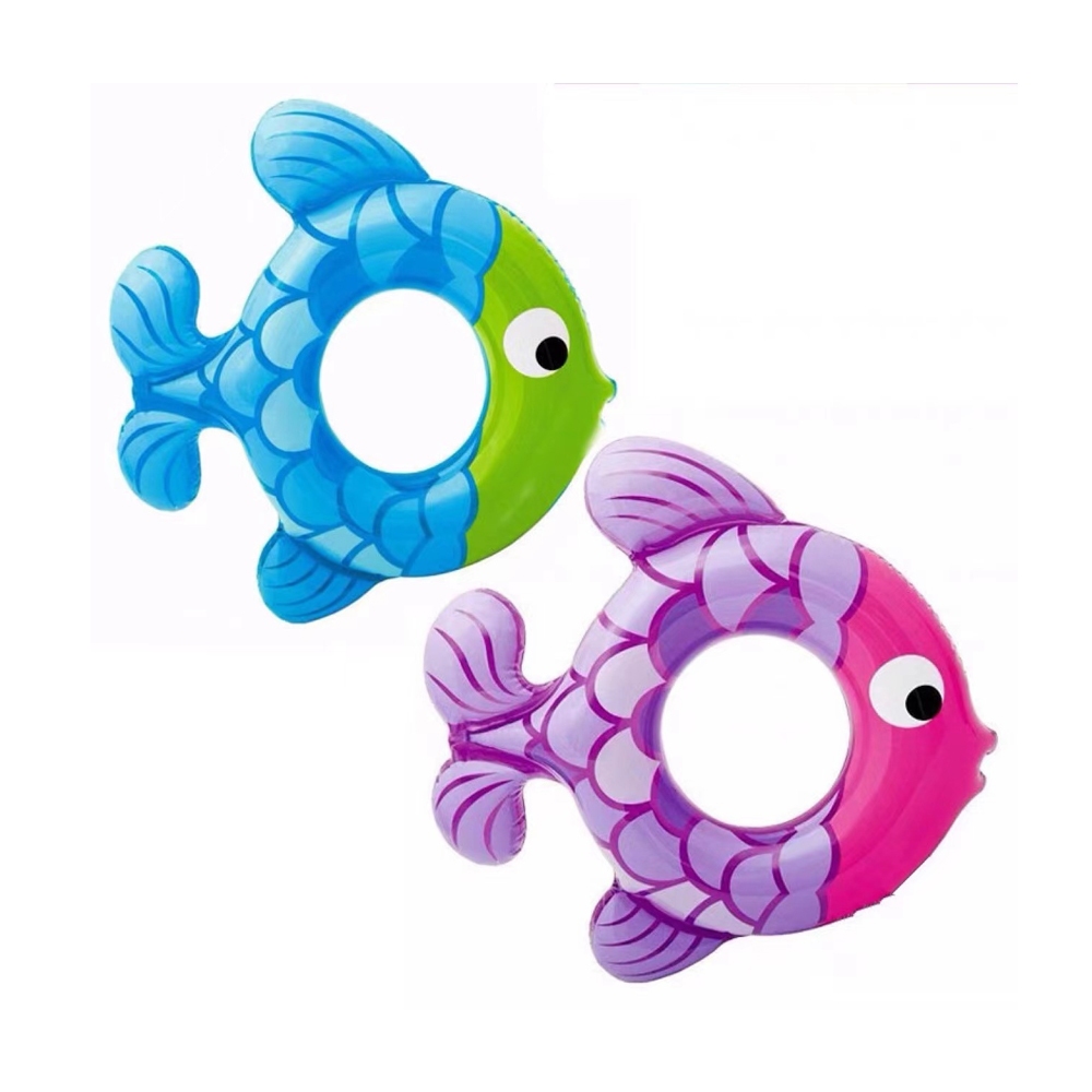 Kids Swimming Ring Inflatable Float Tube Fish Shape Style for Kids Boys ...