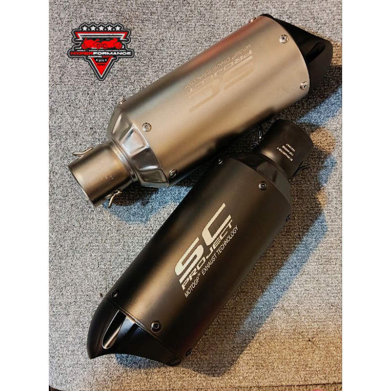 SC PROJECT E23 MOTORCYCLE UNIVERSAL EXHAUST PIPE / CANISTER sc project ...
