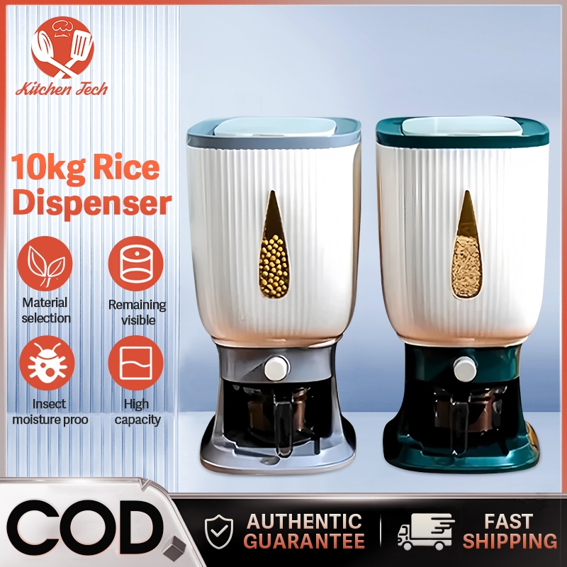 10kg Rice Dispenser Original Multipurpose Large Capcity Rice Storage ...