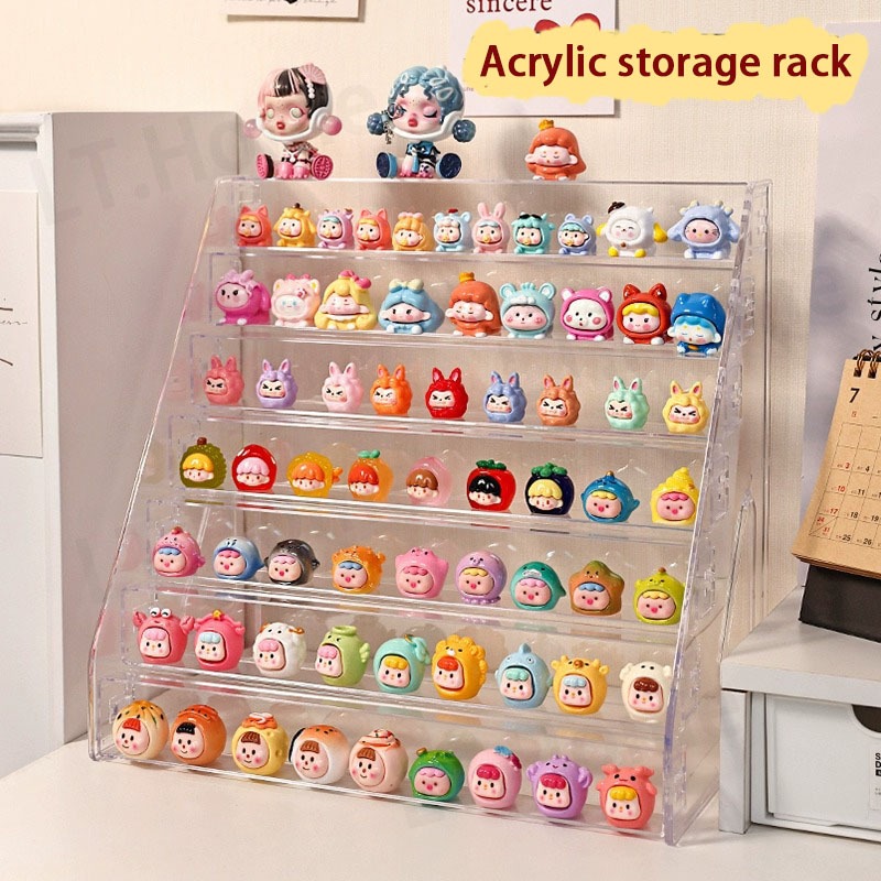 Acrylic Figure Toy Badge Ladder Display Rack Nail Gel Stand Card ...