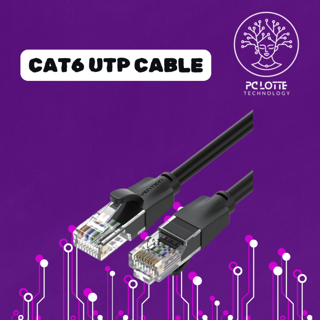 Vention Cat.6 UTP Patch Cable 1000Mbps 250MHz (Black) | Shopee Philippines