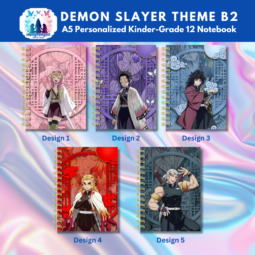 Demon Slayer Theme B2 Personalized Notebook Kinder-Grade 12 A5 (14cm x ...