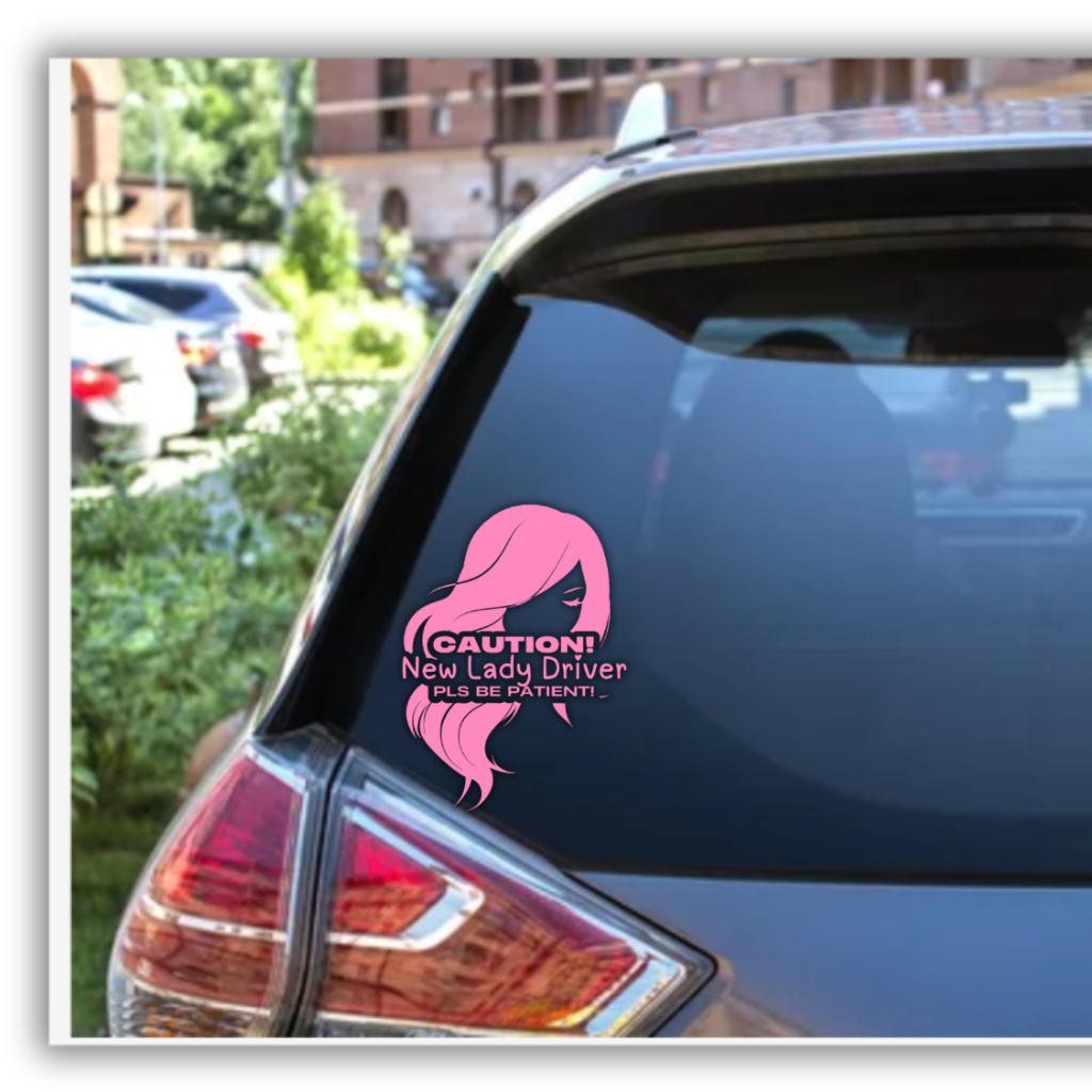 PickNPack - New Lady Driver Car/Ebike/Vehicle Sticker Motorcyle Car ...