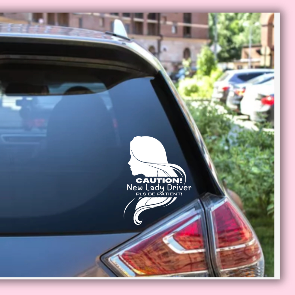 PickNPack - New Lady Driver Car/Ebike/Vehicle Sticker Motorcyle Car ...