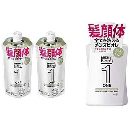 Men's Biore ONE All-in-One Body Wash Herbal Green Fragrance 3 pcs japan ...