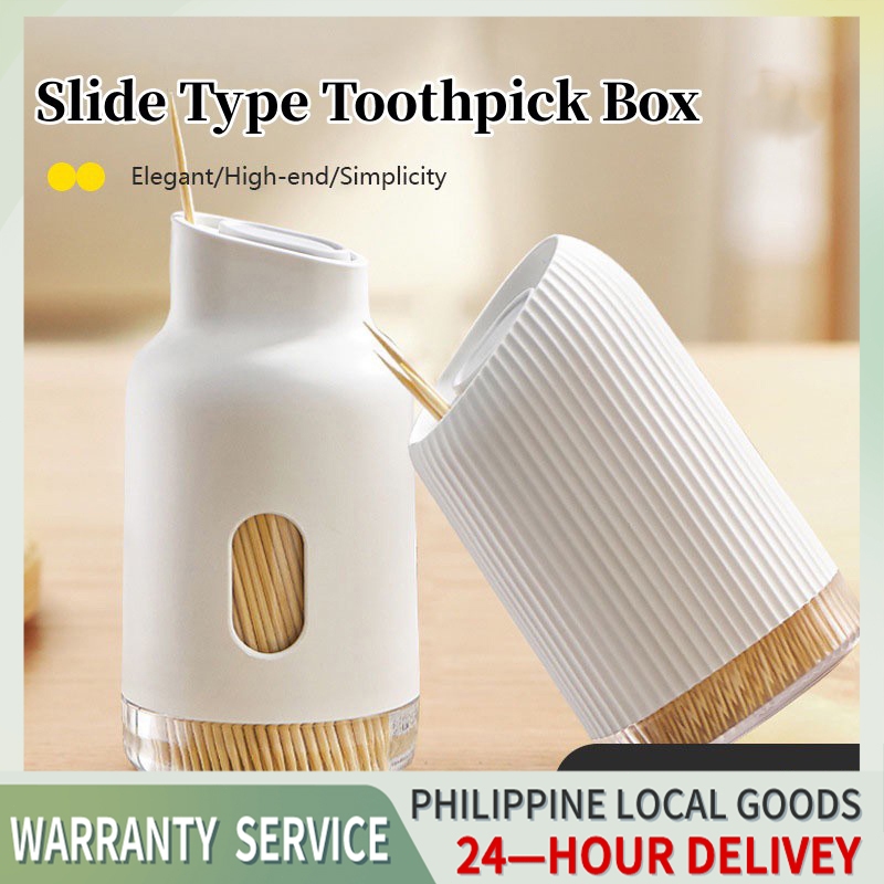 Japan Minimalist Slide Toothpick Box Toothpick Can Portable Toothpick ...
