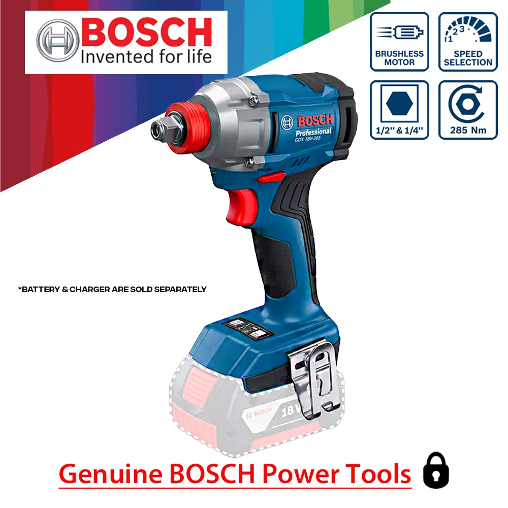 Bosch GDX 18V-285 Brushless Cordless Dual Impact Driver / Impact Wrench ...