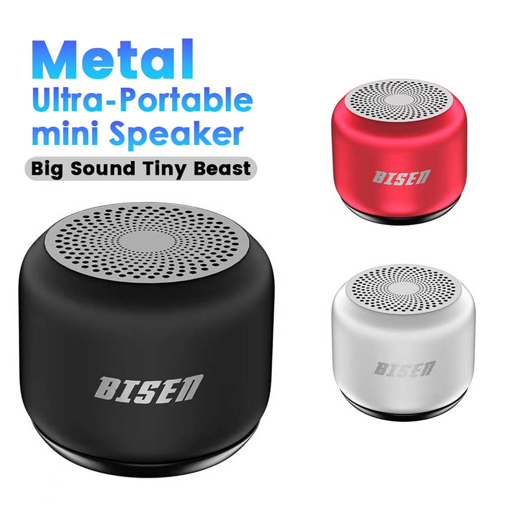 Bisen BY330 Ultra Mini Metal Speaker Wireless Bluetooth Powerful Sound ...