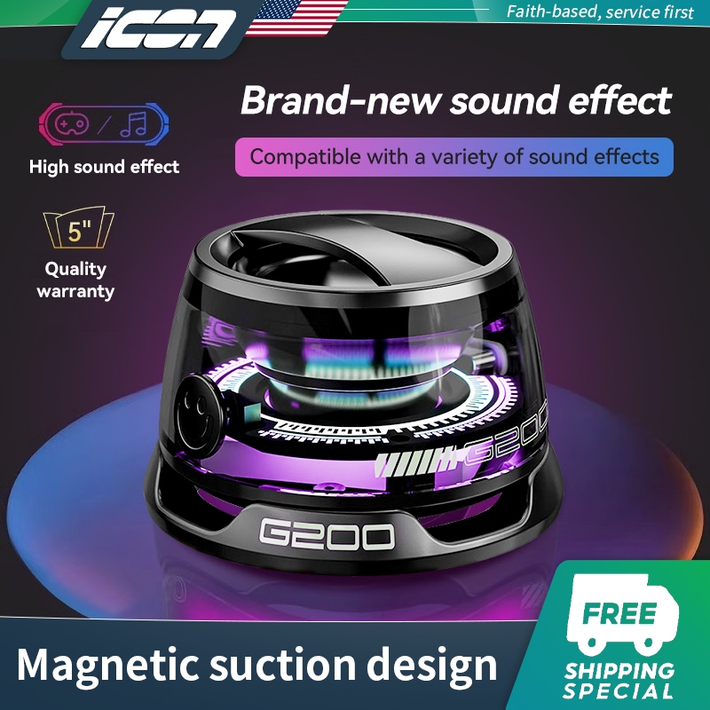 ICON Magnetic Speaker Bluetooth Speaker Mini G200 RGB Light Portable ...