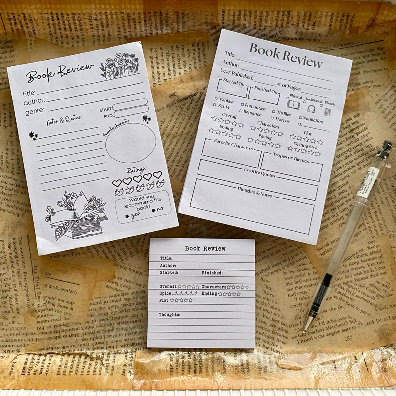 Book Review Notepad | 50 sheets per pad | Shopee Philippines
