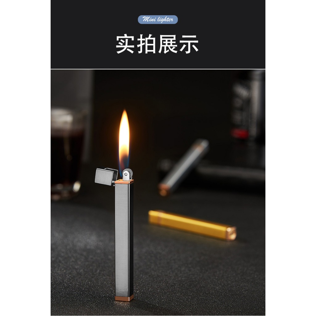 Mini Metal Lighter Simple Style Electric Lighter Refillable Lighter ...