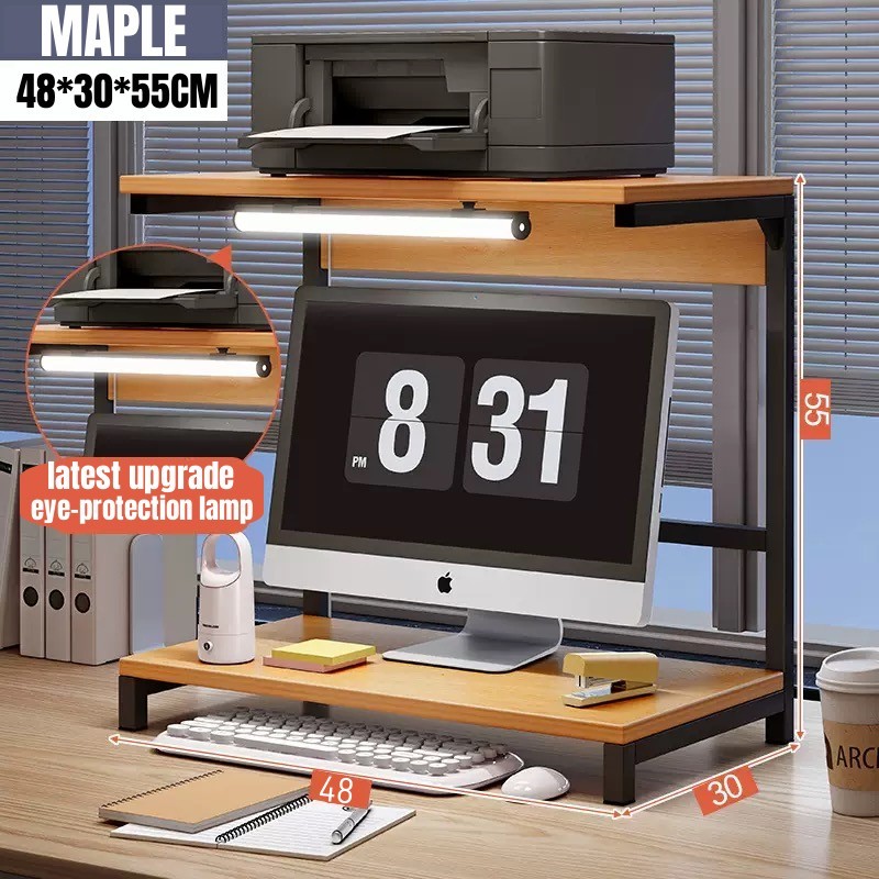 The Spot/Wooden Monitor Stand Printer Table Computer Stand Printer ...