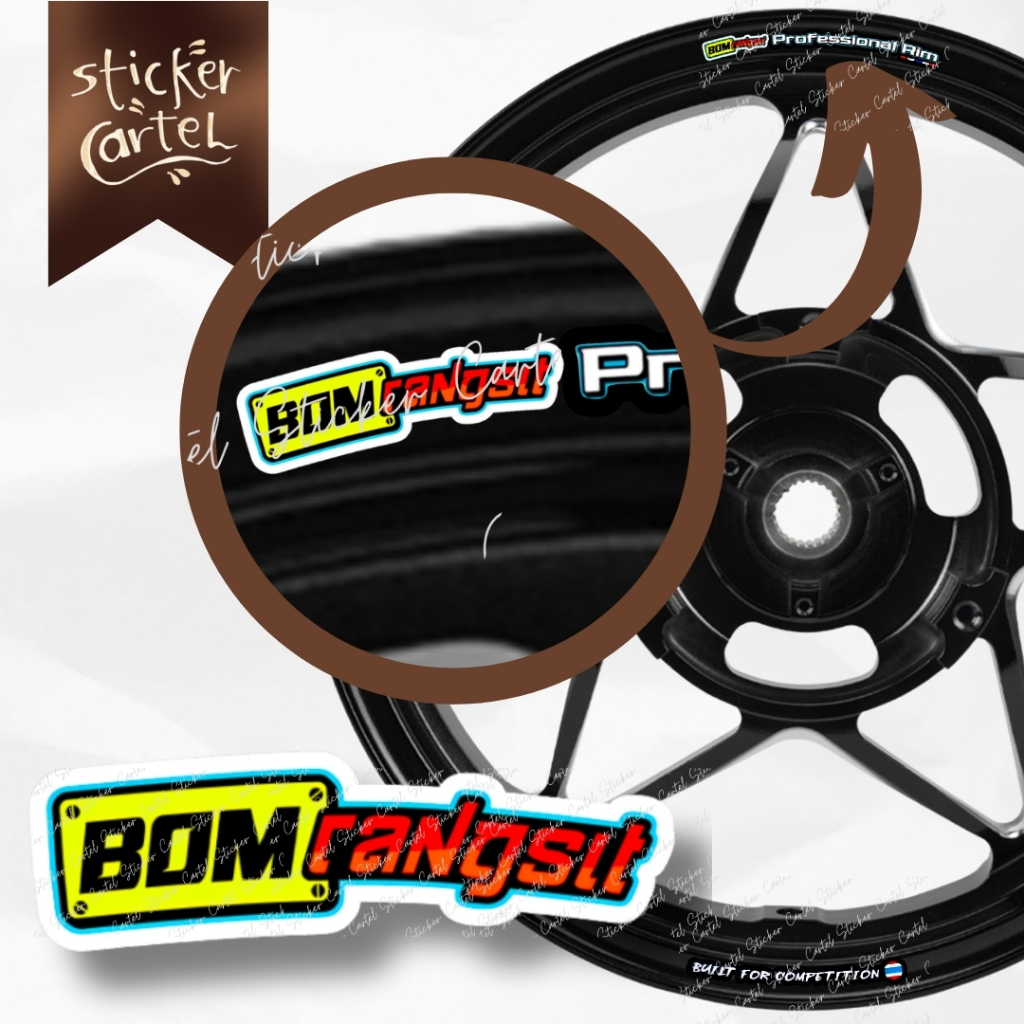 BOM RANGSIT Motorcycle Rim/Mags Stickers | Shopee Philippines