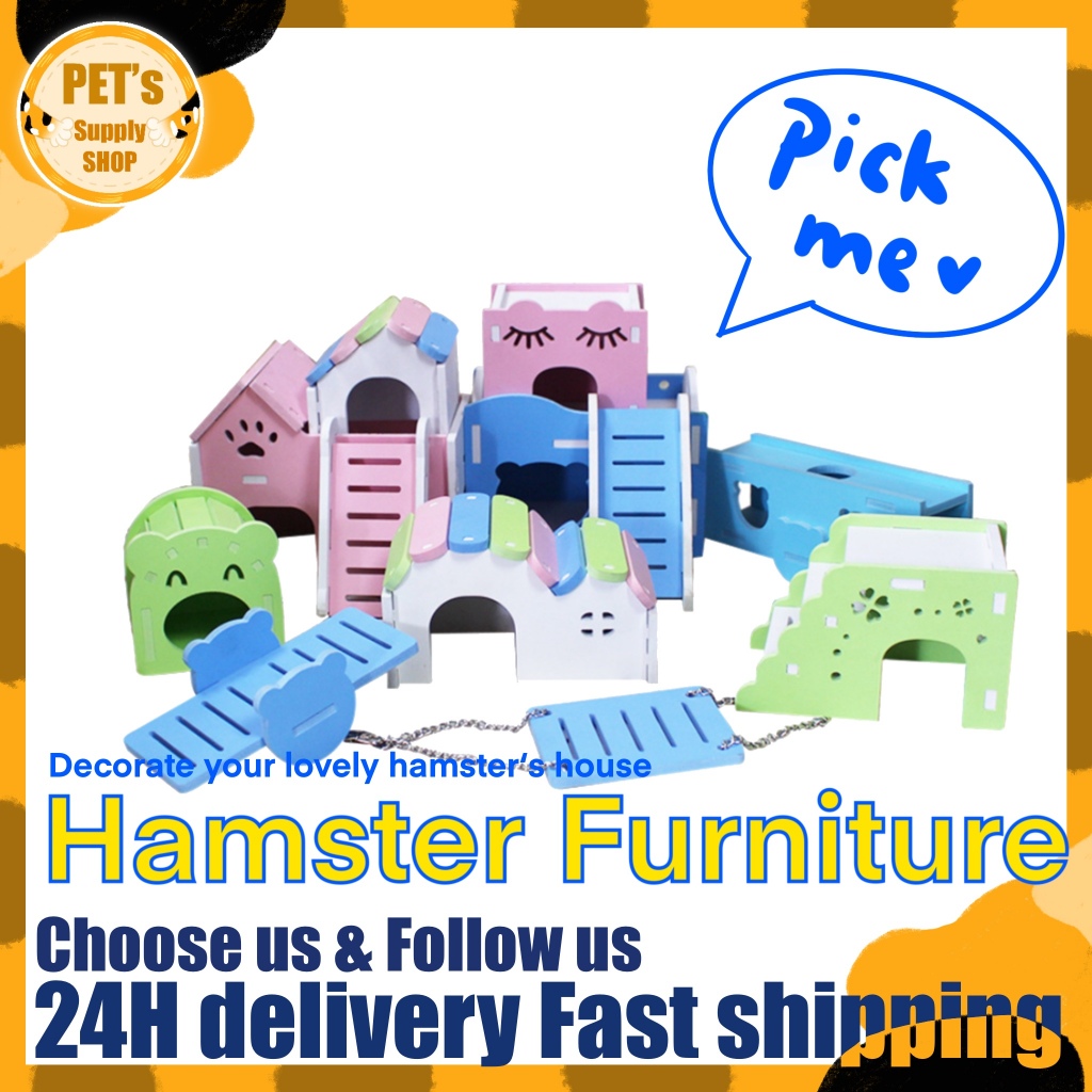 NEW pet hamster toy Small Castle Garden Villa Climbing House Ranch ...