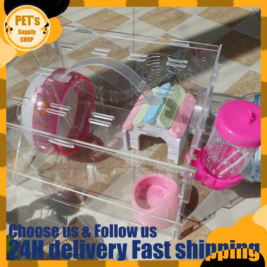 Picture of Acrylic Hamster Cage luxury hamster cages single-layer and double ...