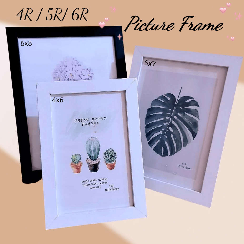 Simple wooden 6R / 5R / 4R photo frame table/picture frame hanging wall ...