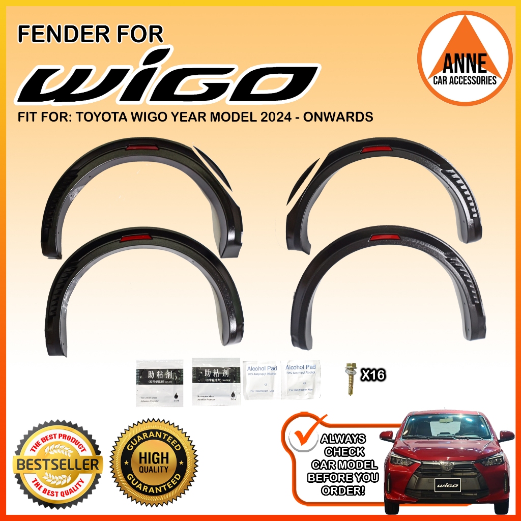 High Quality Car Fender Flares for Toyota Wigo 2024 Onwards with ...
