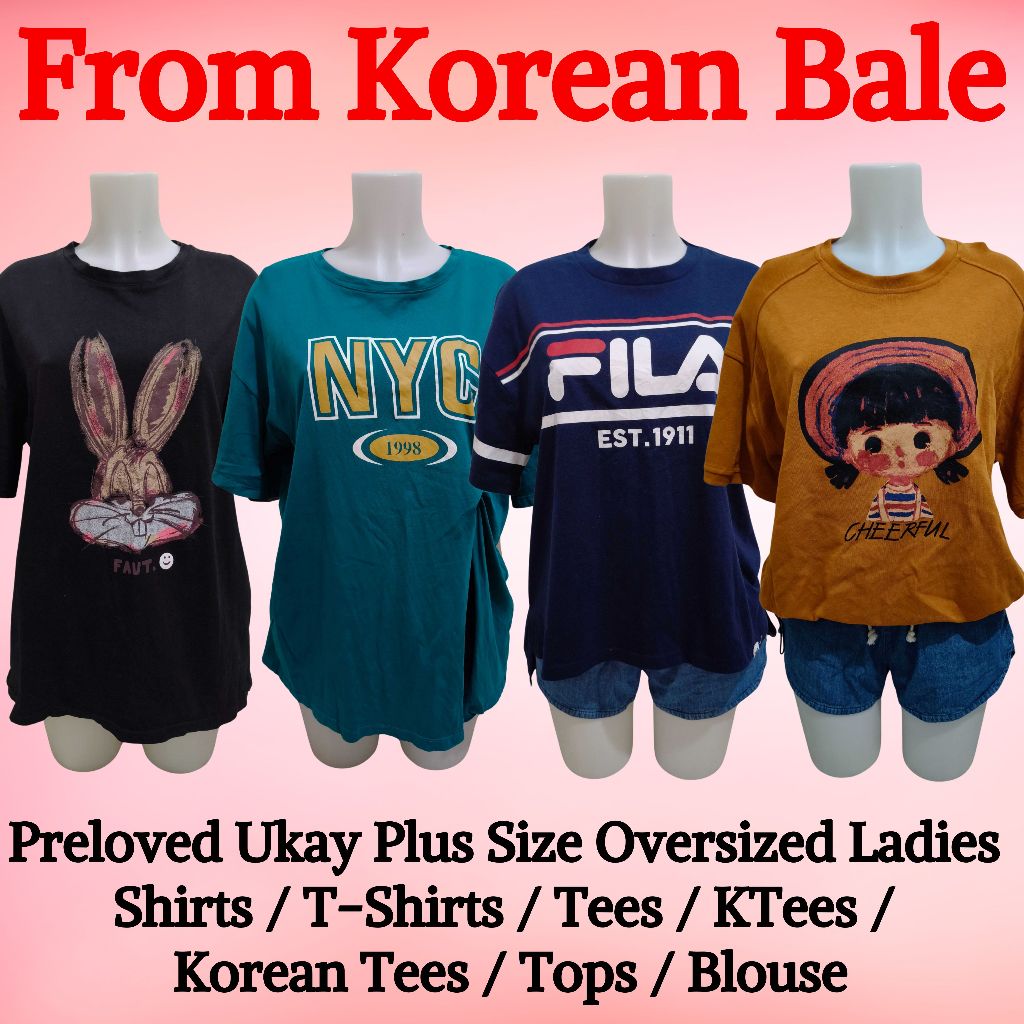 Preloved Ukay Plus Size Oversized Ladies Women Shirts / T-Shirts / Tees ...