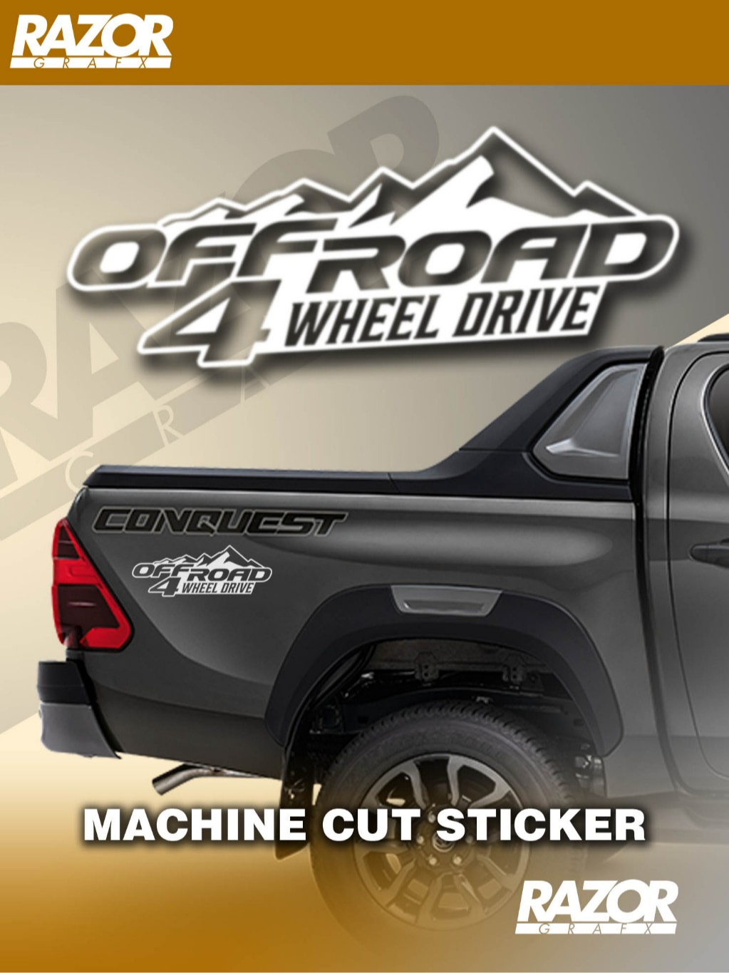 Off Road 4x4 - 4 Wheel Drive Decal Sticker - For cars | Shopee Philippines