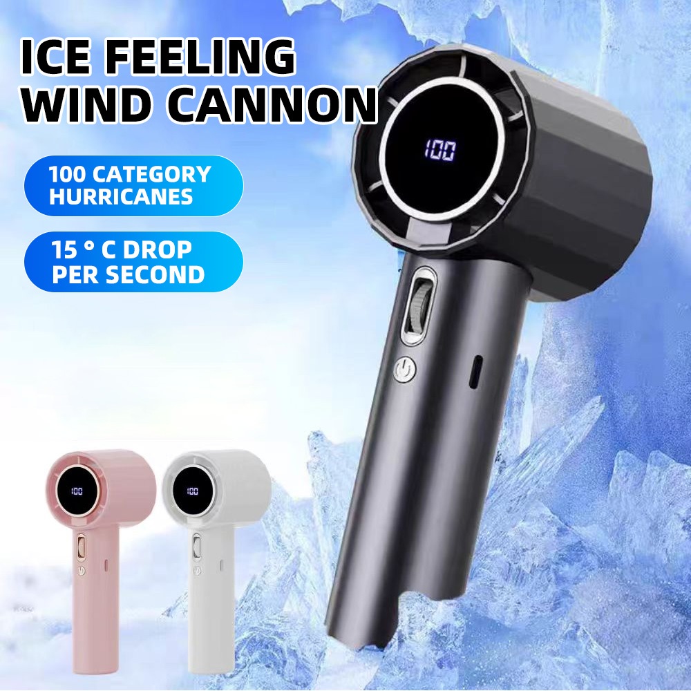 Portable Jet Fan High Speed Handheld Fan Rechargeable Stepless Silent ...