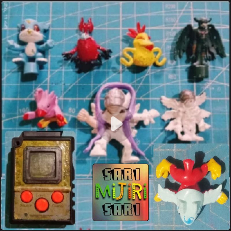 Digimon Adventure: Digivice & mini figures Angemon Angewomon Veemon ...