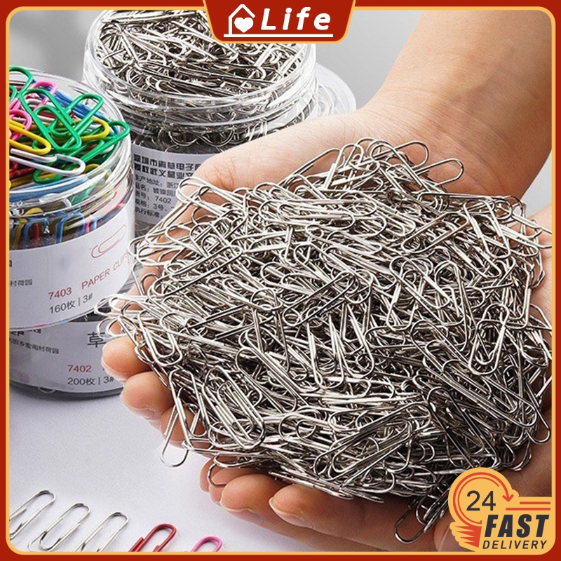 500PCS/Box Color Mixed Metal Paper Clip Multi-Purpose Document ...