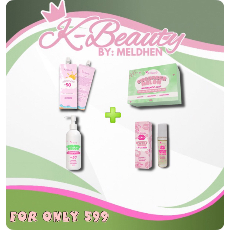 K-Beauty by Meldhen 4n1 COMBO (SUNSCREEN + SOAP + LOTION + LIP SERUM ...