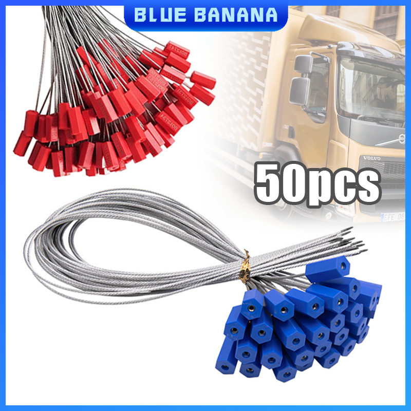 50Pcs Anti-tamper Cable Wire Seals Numbered Security Steel Wire Lead ...