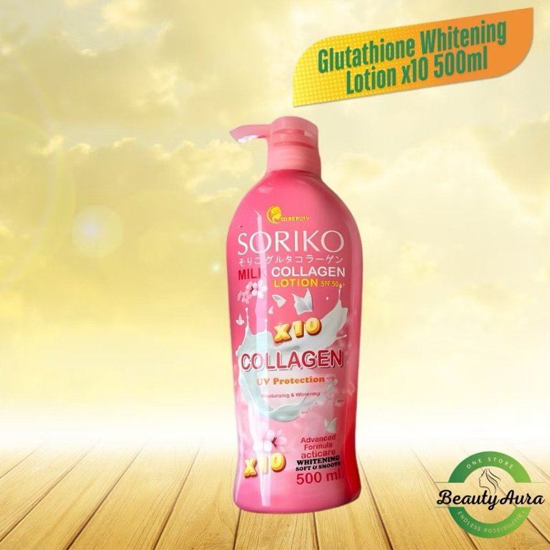 Soriko Glutathione Whitening Lotion x10 500ml SORIKO LOTION | Shopee  Philippines