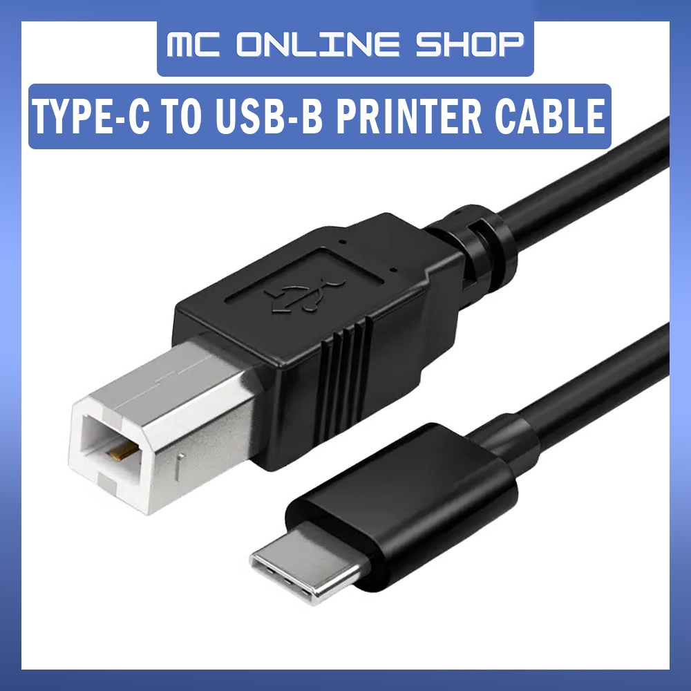 Type-C To USB-B Printer Cable Adapter Cord 1.5m/ 3m for Printers Fax PC ...