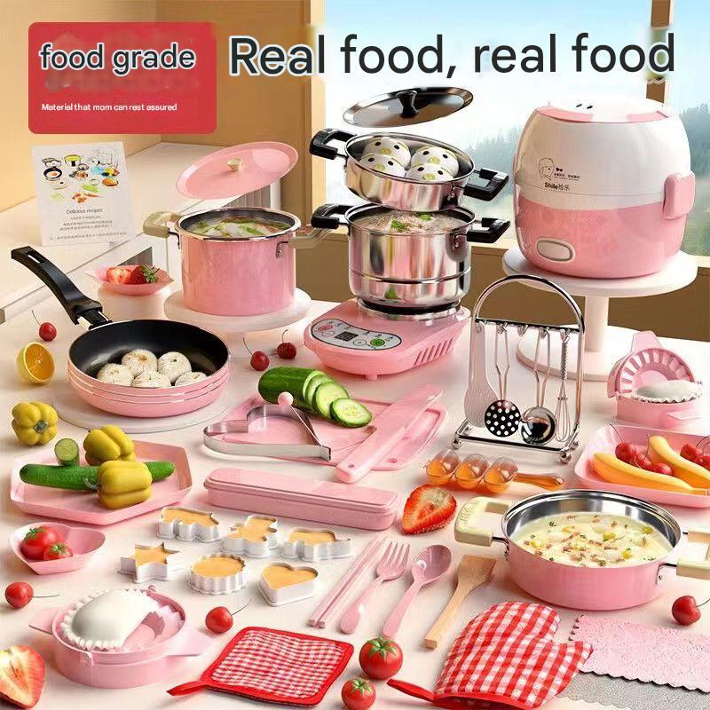 Real Kitchen Toys Girl Cooking Set Toy Mini Kitchen play Toy birthday ...