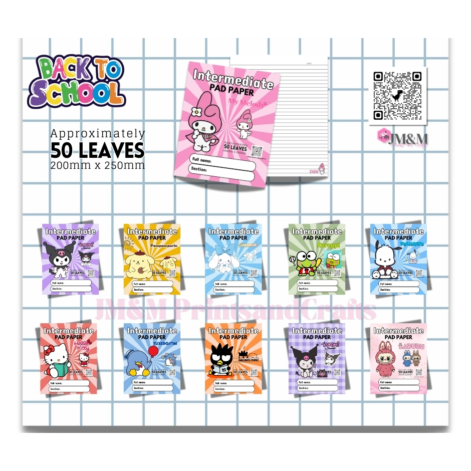 PERSONALIZED INTERMEDIATE WRITING PAD PAPER 50LVS. Part1 | Shopee ...