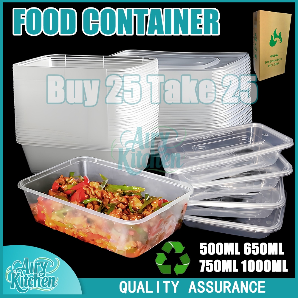Disposable Microwavable Plastic Container,Stackable,Leakproof Bento ...