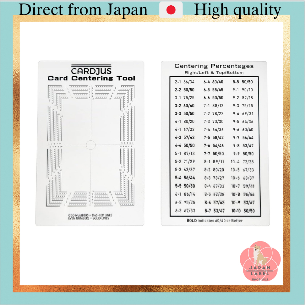 [Bulk Purchase] CARDJuS Centering Tool Card Grading 88mm x 63mm Card ...