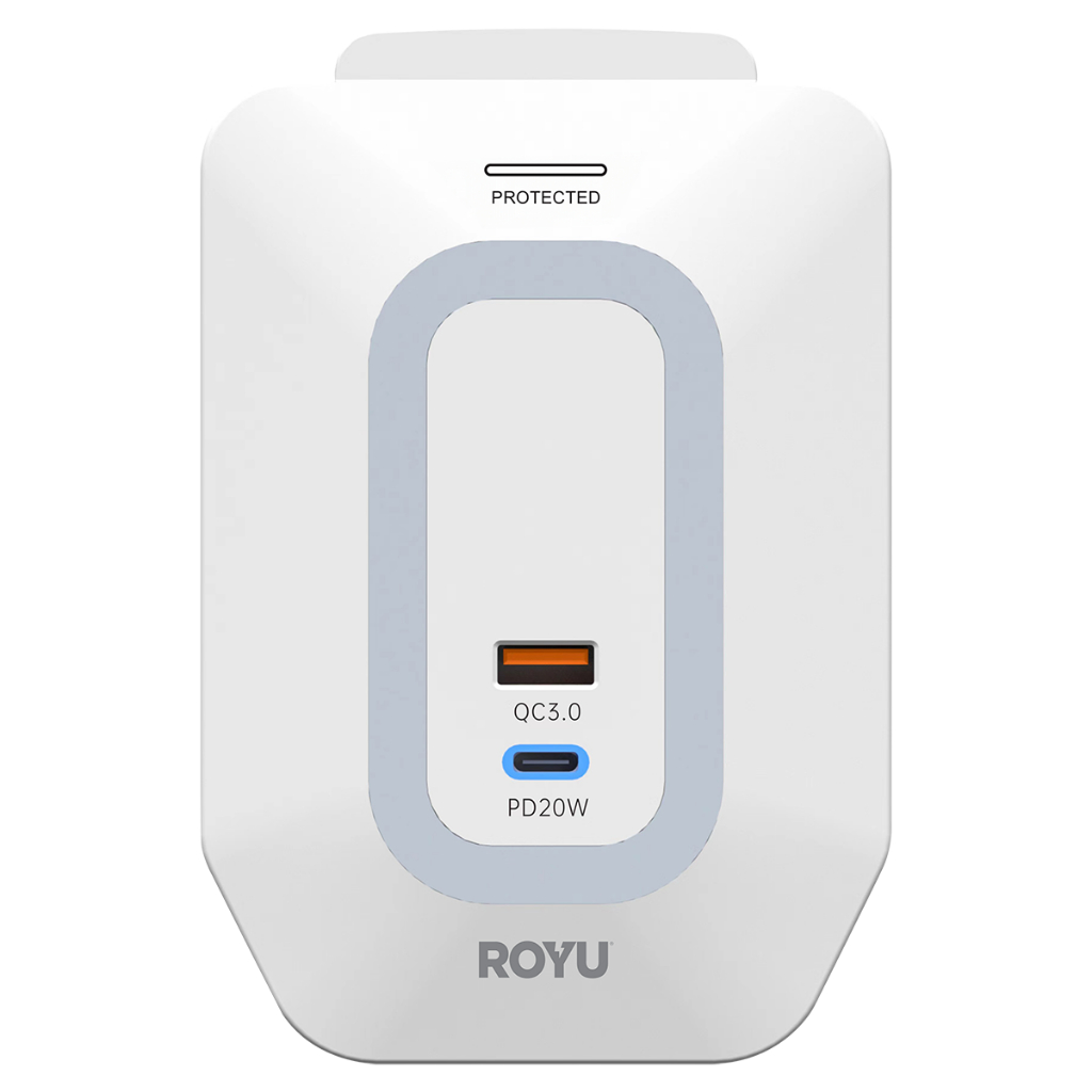 ROYU 6 Gang Wall Adapter with Fast Charging USB Ports RWA103 | Shopee ...