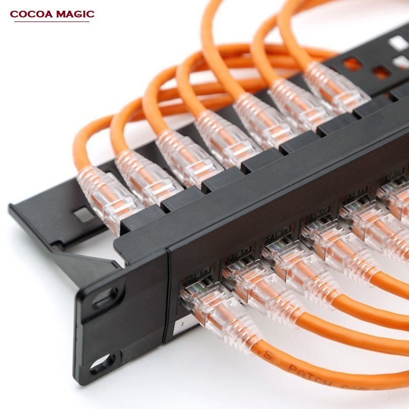 24 Port CAT5E/6 Patch Panel RJ45 Cable Adapter Keystone Jack ...