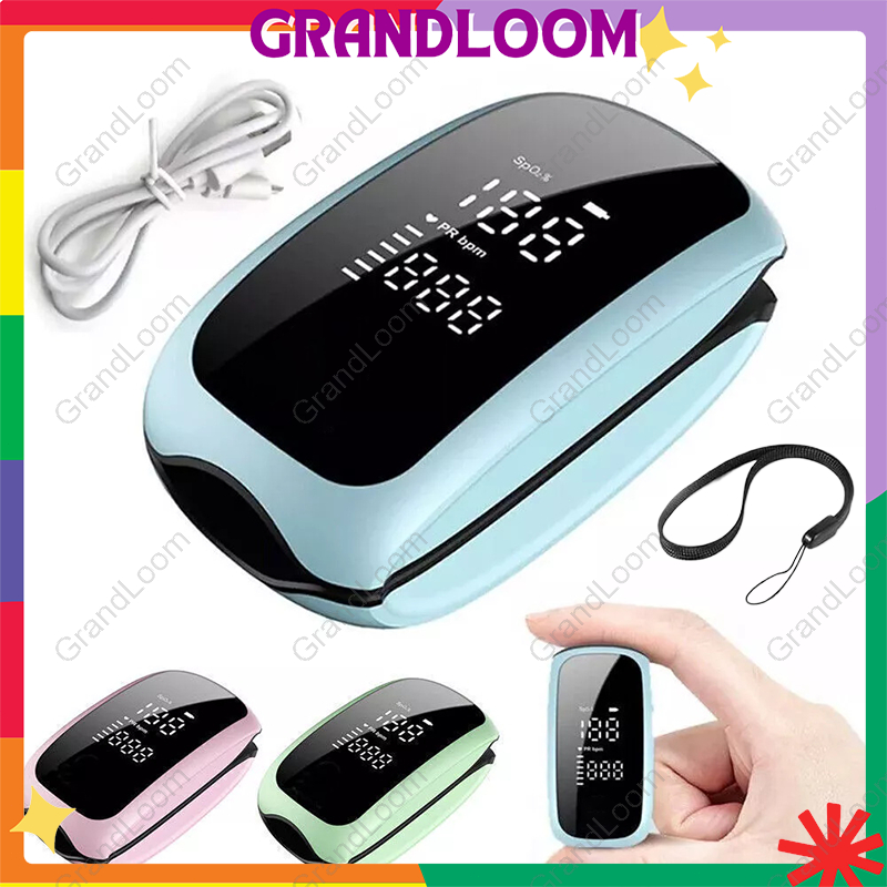 GrandLoom Pulse Oximeter Finger Monitor Rechargeable For Kids Health ...