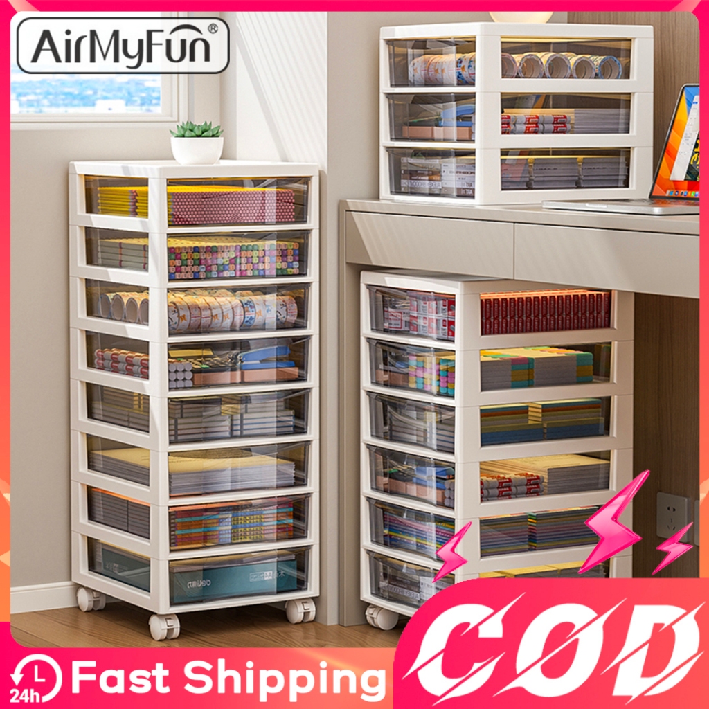 7/8 Layer Drawer File Storage Cabinet With Wheels Home Office File ...