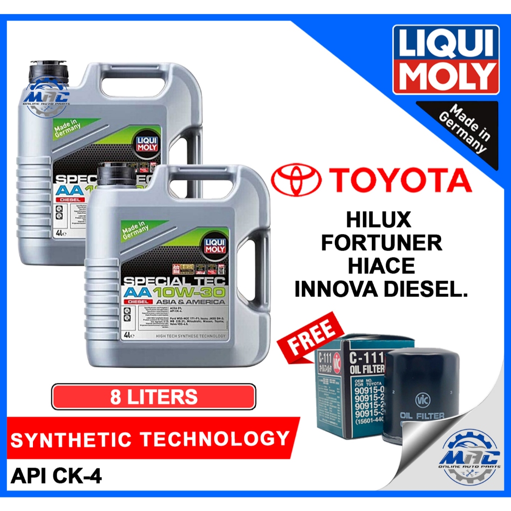 Liqui Moly Special Tec AA 10w-30 8 Liters TOYOTA Hilux , Fortuner ...