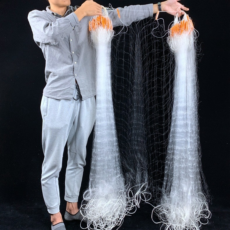 【COD】Fishing Net Ready to Use Fish Gill Net with Float White Nylon Line ...