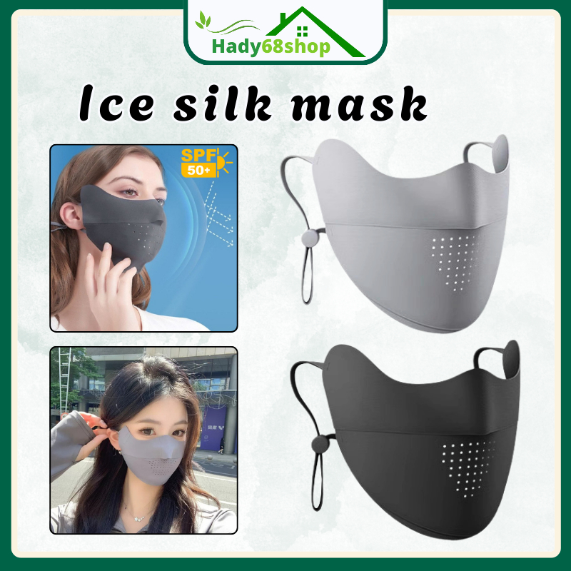 Full Face Sunscreen Mask UV Protection Fishbone Face Gini Breathable ...